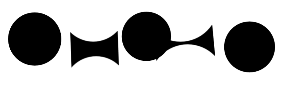 Broken bridge between blobs